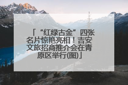 “红绿古金”四张名片惊艳亮相！吉安文旅招商推介会在青原区举行(图)