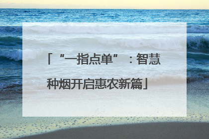 “一指点单”：智慧种烟开启惠农新篇