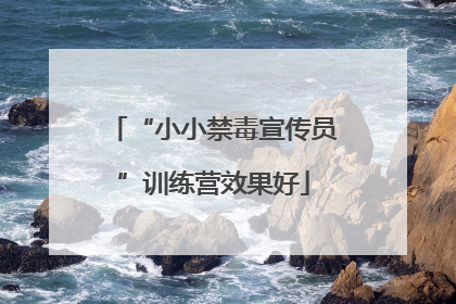 “小小禁毒宣传员”训练营效果好