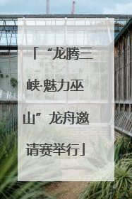 “龙腾三峡·魅力巫山”龙舟邀请赛举行