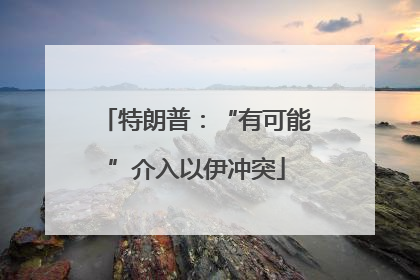 特朗普：“有可能”介入以伊冲突