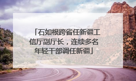 石如根跨省任新疆工信厅副厅长，连续多名年轻干部调任新疆
