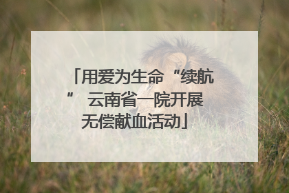 用爱为生命“续航” 云南省一院开展无偿献血活动