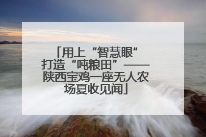 用上“智慧眼” 打造“吨粮田”——陕西宝鸡一座无人农场夏收见闻