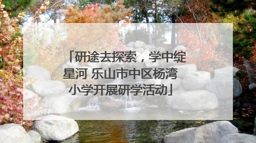 研途去探索，学中绽星河 乐山市中区杨湾小学开展研学活动