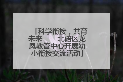 科学衔接，共育未来——北碚区龙凤教管中心开展幼小衔接交流活动