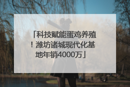 科技赋能蛋鸡养殖！潍坊诸城现代化基地年销4000万