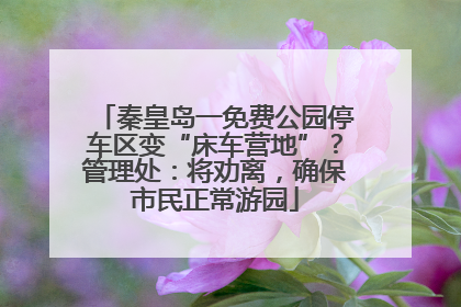 秦皇岛一免费公园停车区变“床车营地”？管理处：将劝离，确保市民正常游园