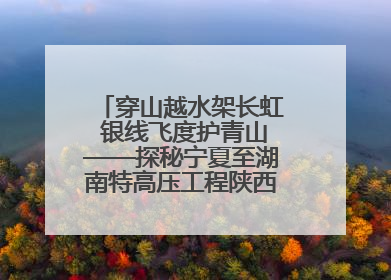 穿山越水架长虹 银线飞度护青山——探秘宁夏至湖南特高压工程陕西段建设现场