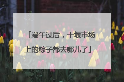 端午过后，十堰市场上的粽子都去哪儿了