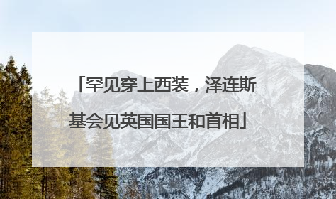罕见穿上西装，泽连斯基会见英国国王和首相