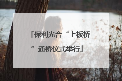 保利光合“上板桥”通桥仪式举行