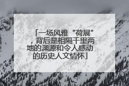 一场风雅“荷展”，背后是相隔千里两地的渊源和令人感动的历史人文情怀
