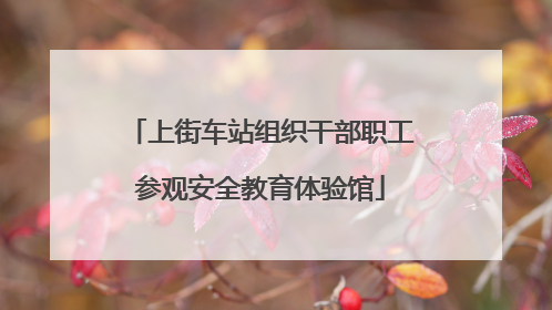 上街车站组织干部职工参观安全教育体验馆