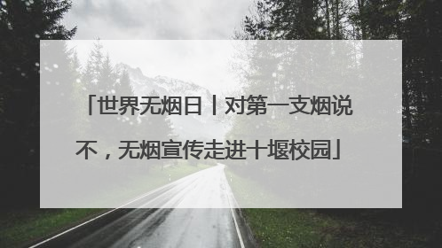 世界无烟日丨对第一支烟说不，无烟宣传走进十堰校园