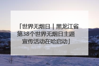 世界无烟日｜黑龙江省第38个世界无烟日主题宣传活动在哈启动