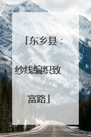 东乡县：纱线编织致富路