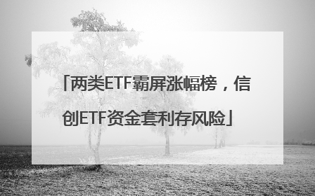两类ETF霸屏涨幅榜，信创ETF资金套利存风险