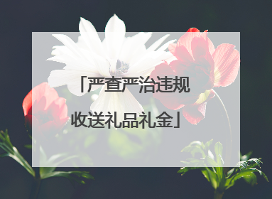严查严治违规收送礼品礼金