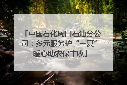 中国石化周口石油分公司：多元服务护“三夏” 暖心助农保丰收