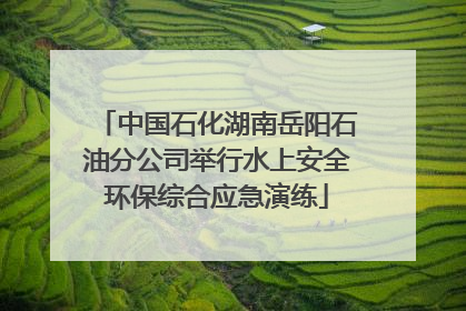 中国石化湖南岳阳石油分公司举行水上安全环保综合应急演练