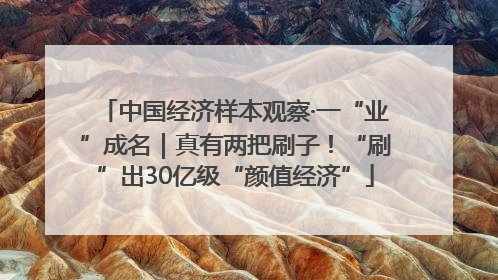 中国经济样本观察·一“业”成名｜真有两把刷子！“刷”出30亿级“颜值经济”
