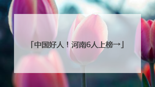 中国好人！河南6人上榜→