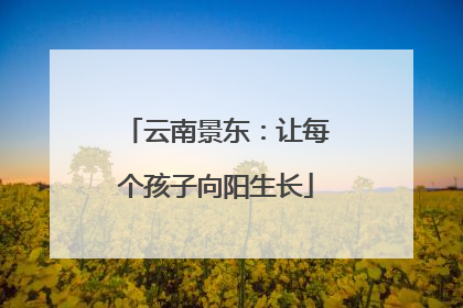 云南景东：让每个孩子向阳生长