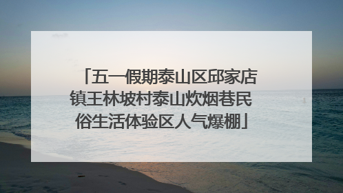 五一假期泰山区邱家店镇王林坡村泰山炊烟巷民俗生活体验区人气爆棚