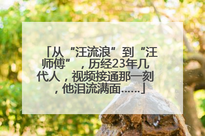 从“汪流浪”到“汪师傅”，历经23年几代人，视频接通那一刻，他泪流满面……