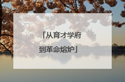 从育才学府到革命熔炉