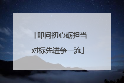 叩问初心砺担当 对标先进争一流