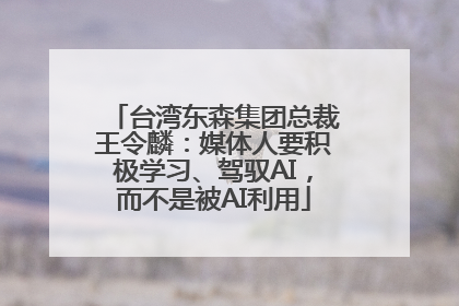 台湾东森集团总裁王令麟：媒体人要积极学习、驾驭AI，而不是被AI利用
