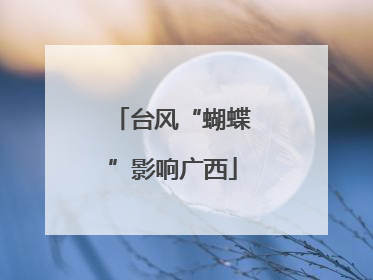 台风“蝴蝶”影响广西