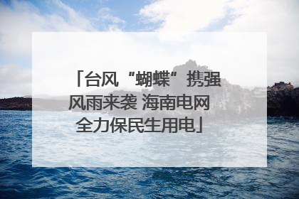 台风“蝴蝶”携强风雨来袭 海南电网全力保民生用电