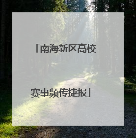 南海新区高校赛事频传捷报