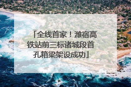 全线首家！潍宿高铁站前三标诸城段首孔箱梁架设成功