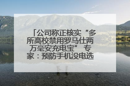 公司称正核实“多所高校禁用罗马仕两万毫安充电宝” 专家：预防手机没电选中等体积产品即可