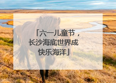 六一儿童节，长沙海底世界成快乐海洋