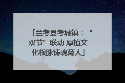 兰考县考城镇：“双节”联动 厚植文化根脉铸魂育人