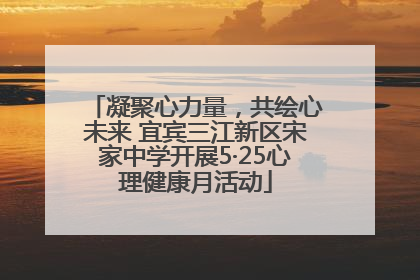 凝聚心力量，共绘心未来 宜宾三江新区宋家中学开展5·25心理健康月活动