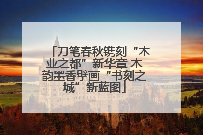 刀笔春秋镌刻“木业之都”新华章 木韵墨香擘画“书刻之城”新蓝图