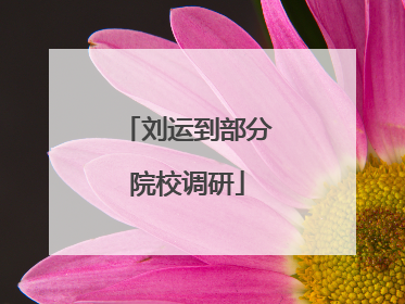 刘运到部分院校调研