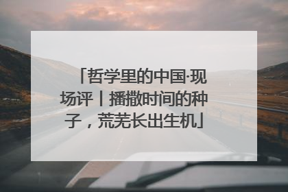 哲学里的中国·现场评丨播撒时间的种子，荒芜长出生机