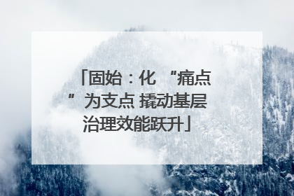 固始：化 “痛点”为支点 撬动基层治理效能跃升