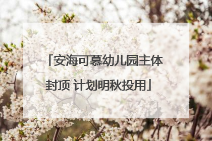 安海可慕幼儿园主体封顶 计划明秋投用