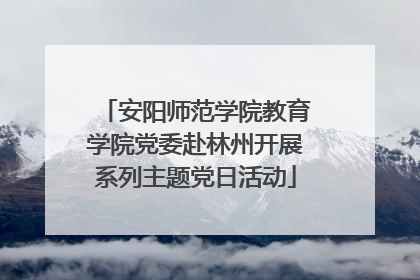安阳师范学院教育学院党委赴林州开展系列主题党日活动