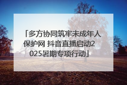 多方协同筑牢未成年人保护网 抖音直播启动2025暑期专项行动
