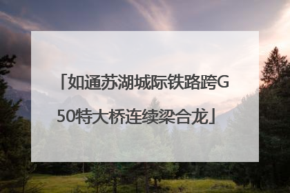 如通苏湖城际铁路跨G50特大桥连续梁合龙