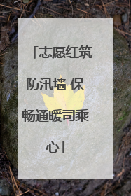 志愿红筑防汛墙 保畅通暖司乘心
